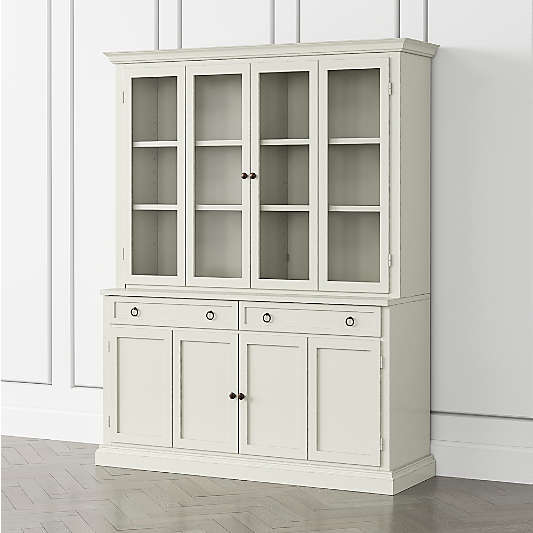 Cameo Vamelie 2-Piece Entertainment Center with Wood and Glass Doors