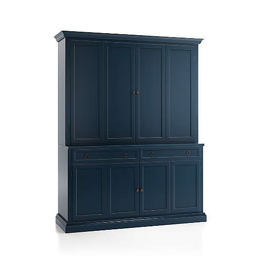 Cameo Indigo 2-Piece Entertainment Center with Wood Doors