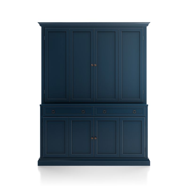 Cameo Indigo 2-Piece Entertainment Center with Wood Doors