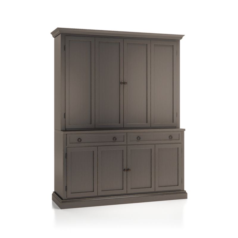 Cameo Grigio 2-Piece Entertainment Center with Wood Doors