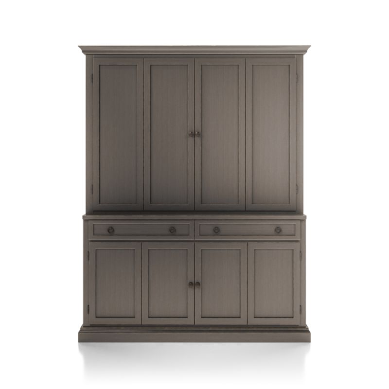 Cameo Grigio 2-Piece Entertainment Center with Wood Doors