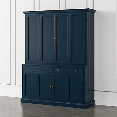 Cameo Indigo 2-Piece Entertainment Center with Wood Doors