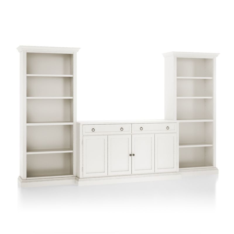 Cameo Dama 3-Piece Entertainment Center with Open Bookcases - image 3 of 8