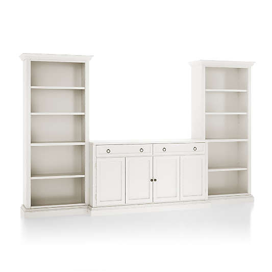 Cameo Dama 3-Piece Entertainment Center with Open Bookcases