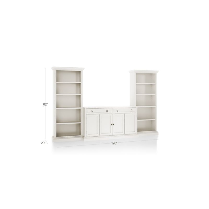 View Cameo Dama 3-Piece Entertainment Center with Open Bookcases - image 2 of 8