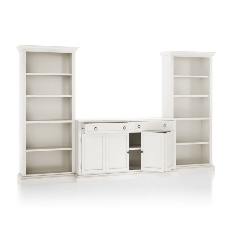 Cameo Dama 3-Piece Entertainment Center with Open Bookcases - image 4 of 8