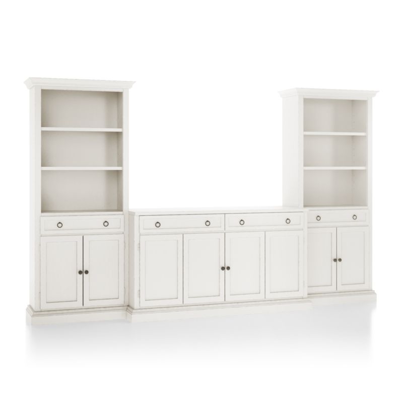 Cameo Dama 3-Piece Entertainment Center with Storage Bookcases