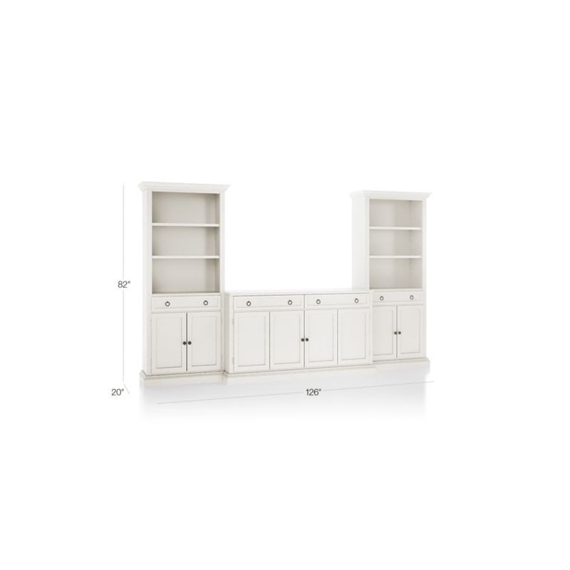 Cameo Dama 3-Piece Entertainment Center with Storage Bookcases