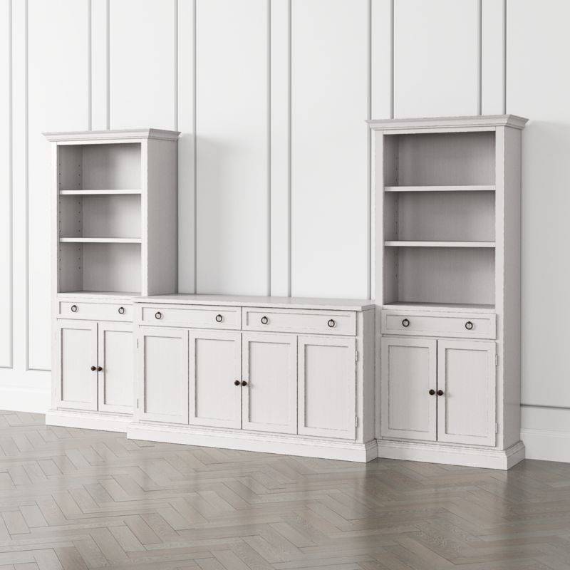Cameo Dama 3-Piece Entertainment Center with Storage Bookcases