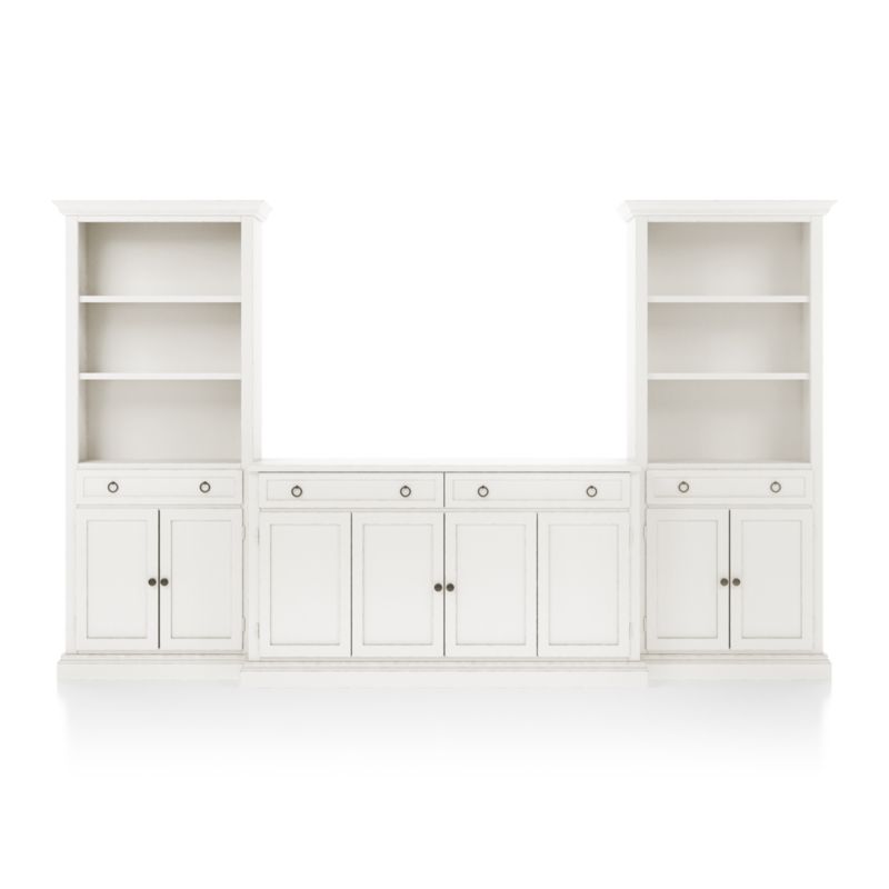 Cameo Dama 3-Piece Entertainment Center with Storage Bookcases