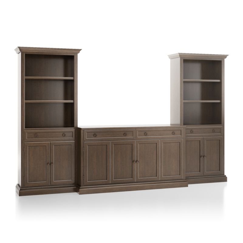 Cameo Pinot Lancaster 3-Piece Entertainment Center with Storage Bookcases