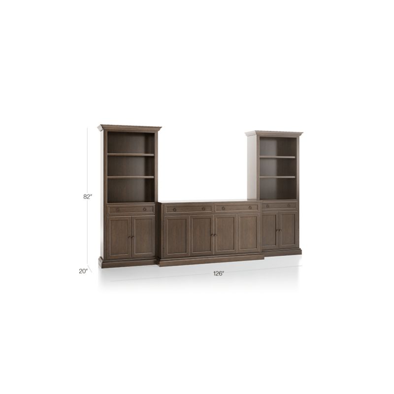 Cameo Pinot Lancaster 3-Piece Entertainment Center with Storage Bookcases