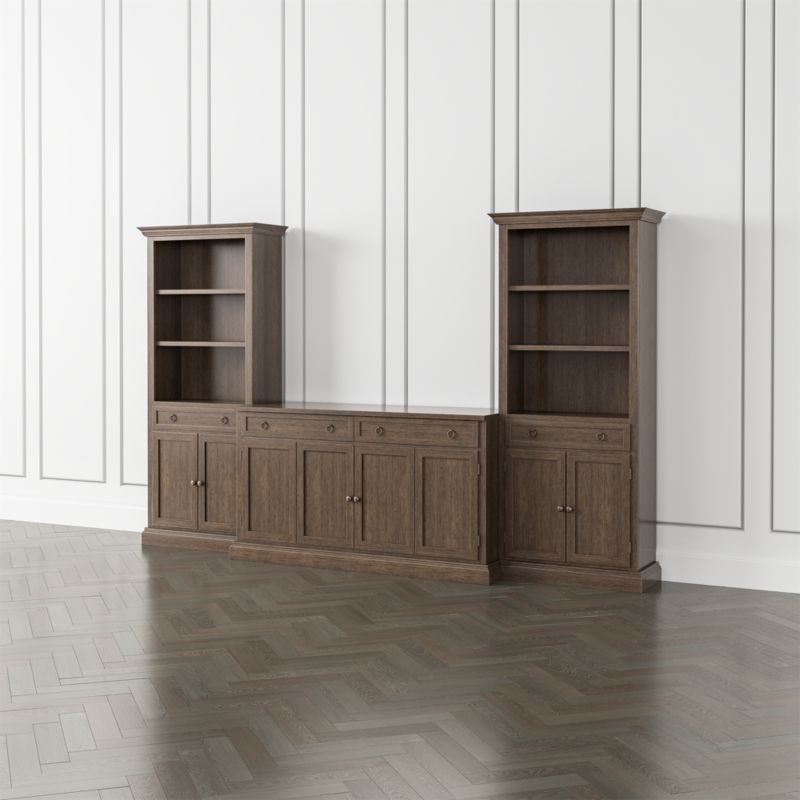 Cameo Pinot Lancaster 3-Piece Entertainment Center with Storage Bookcases