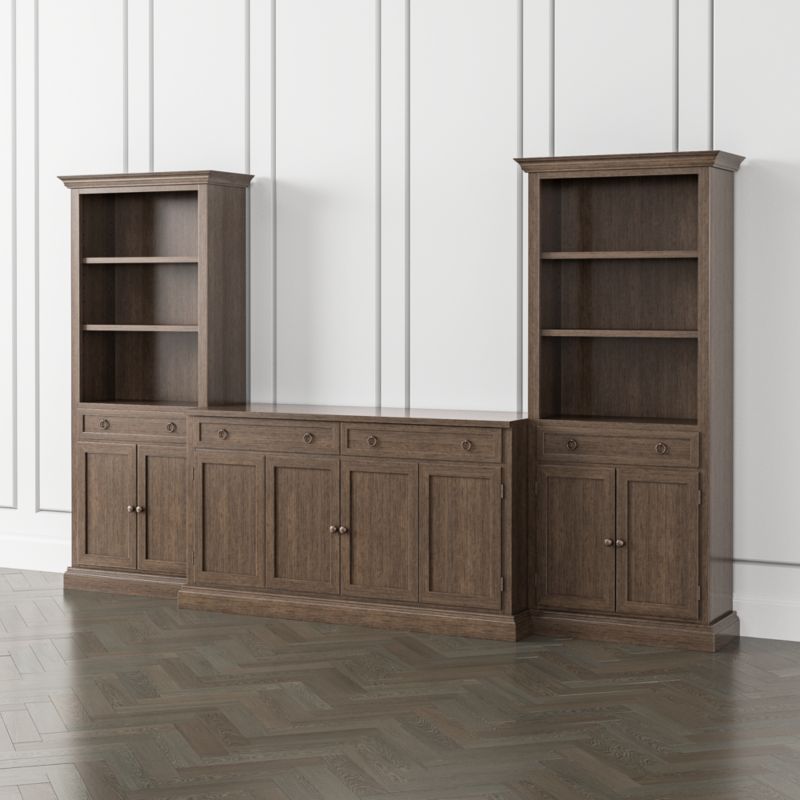 Cameo Pinot Lancaster 3-Piece Entertainment Center with Storage Bookcases