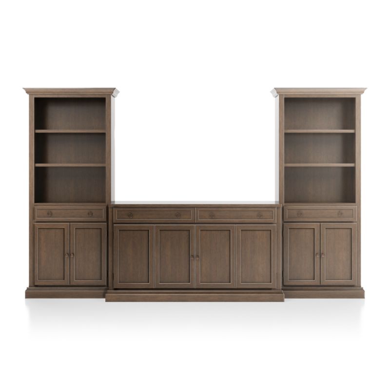 Cameo Pinot Lancaster 3-Piece Entertainment Center with Storage Bookcases