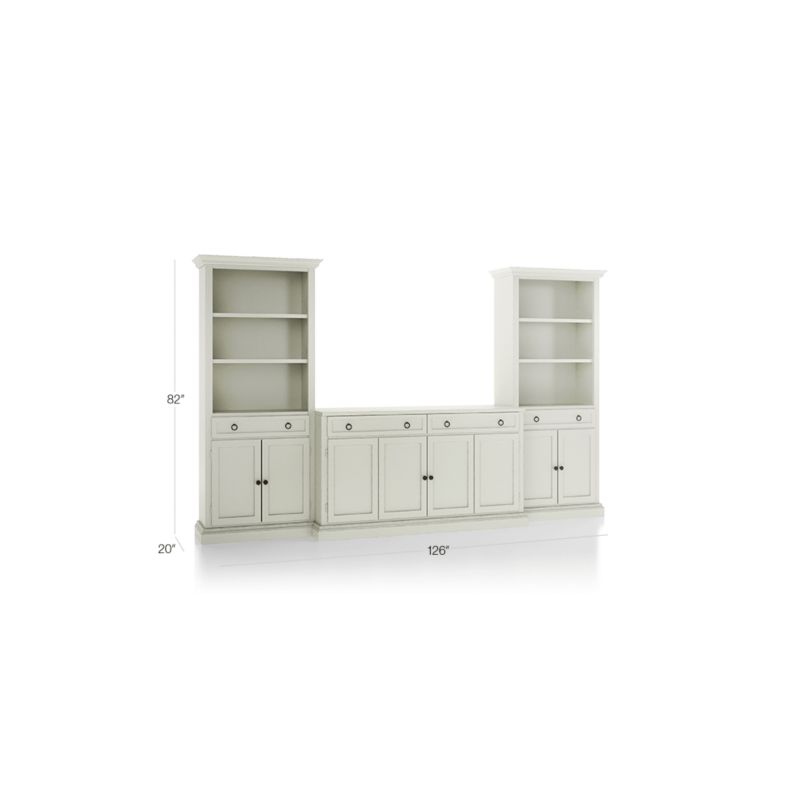 Cameo Vamelie 3-Piece Entertainment Center with Storage Bookcases