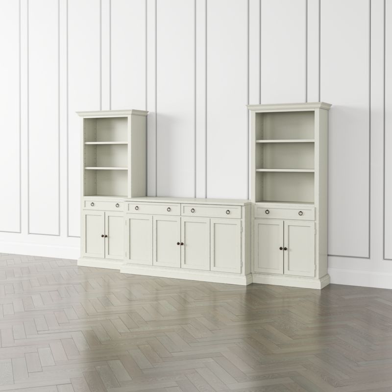 Cameo Vamelie 3-Piece Entertainment Center with Storage Bookcases