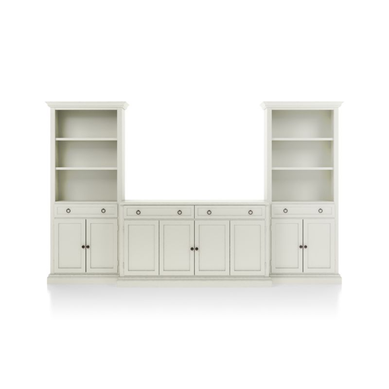 Cameo Vamelie 3-Piece Entertainment Center with Storage Bookcases