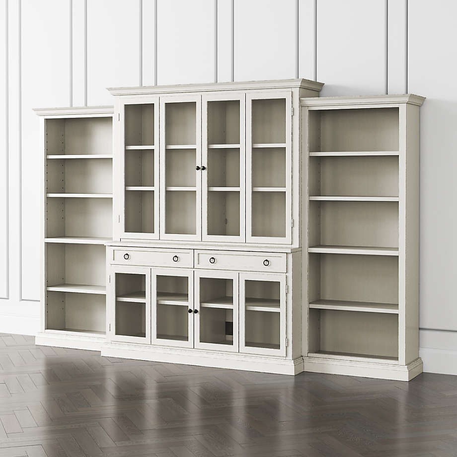 Cameo Dama 4Piece Glass Door Wall Unit with Open Bookcase Crate & Barrel