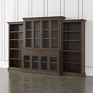 Bookcases With Doors Crate And Barrel, Bookcase With Doors And Open Shelves