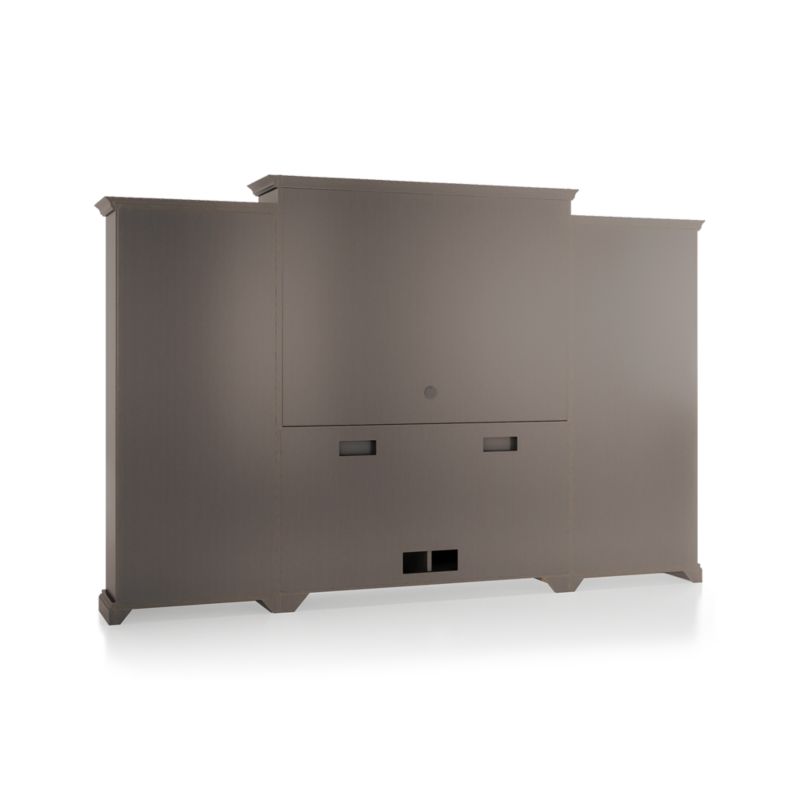 Cameo Grigio 4-Piece Glass Door Wall Unit with Storage Bookcase