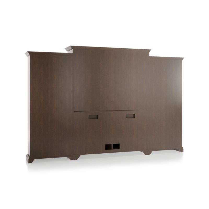 Cameo Pinot Lancaster 4-Piece Glass Door Wall Unit with Storage Bookcase