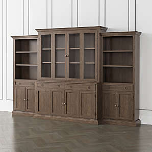 Bookcases With Doors Crate And Barrel, Office Bookcase With Glass Doors