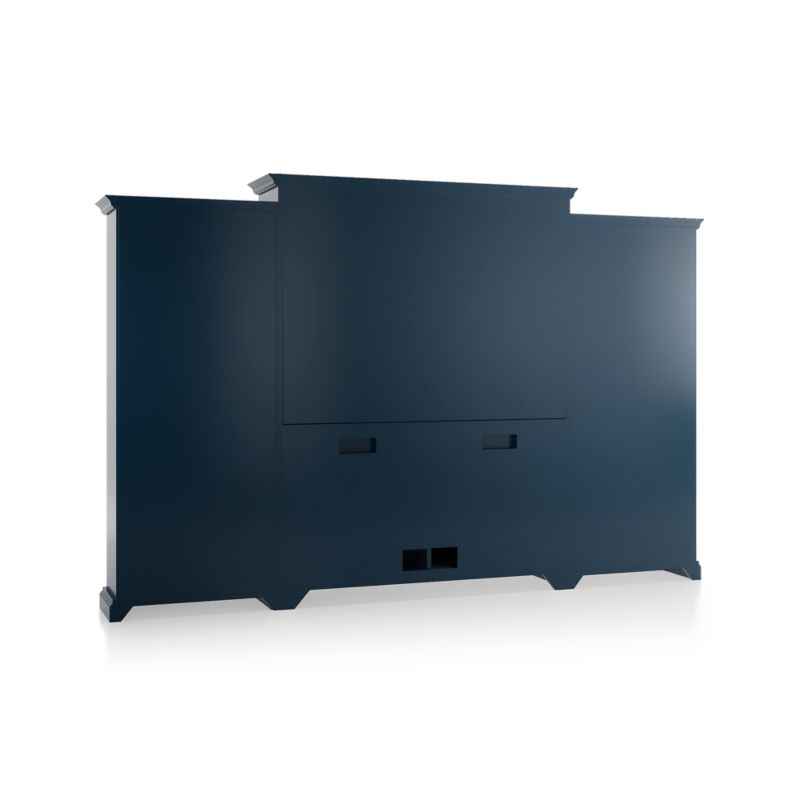 Cameo Indigo -Piece Entertainment Center with Open Bookcases