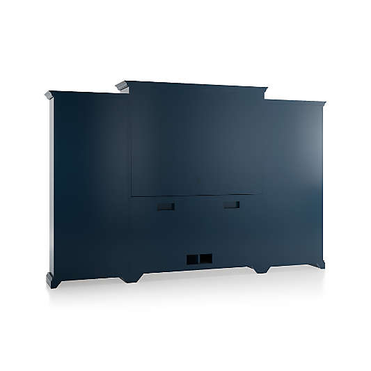 Cameo Indigo 4-Piece Entertainment Center with Open Bookcases