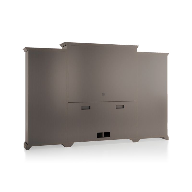 Cameo Grigio -Piece Entertainment Center with Open Bookcases