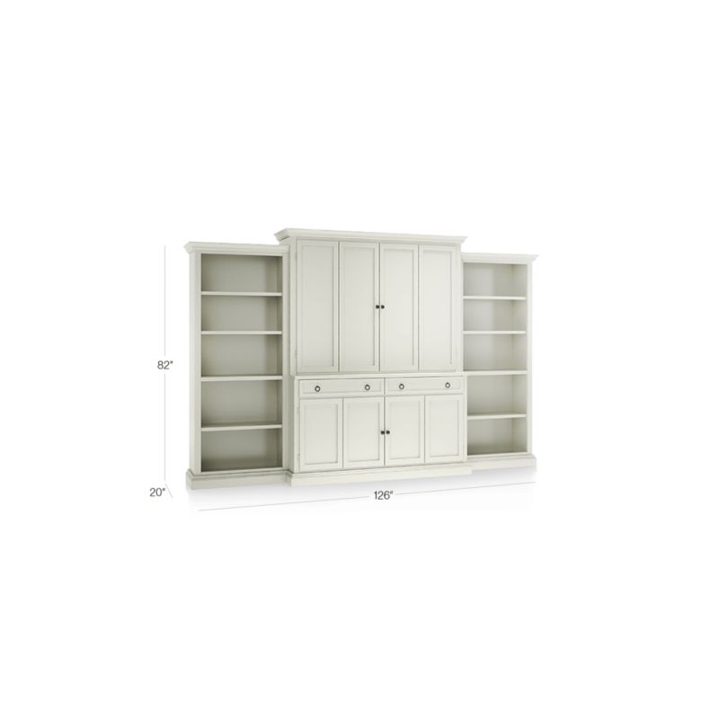 Cameo Vamelie -Piece Entertainment Center with Open Bookcases