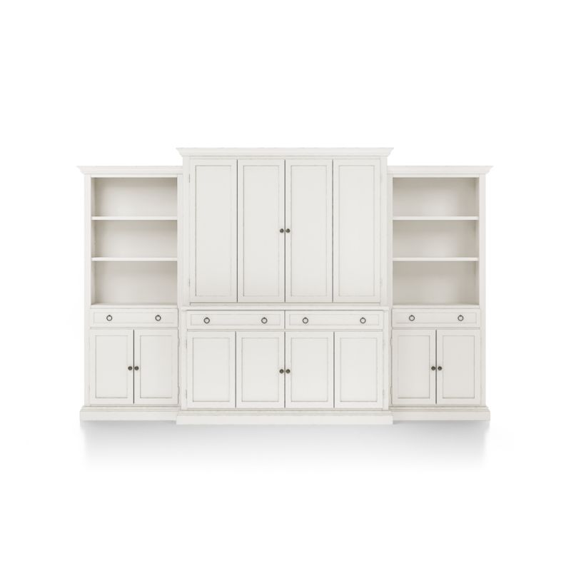 Cameo Dama 4-Piece Entertainment Center with Storage Bookcase