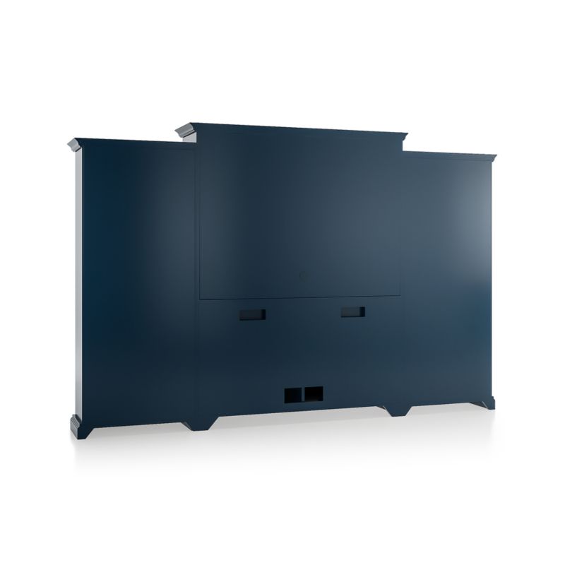 Cameo Indigo -Piece Entertainment Center with Storage Bookcases