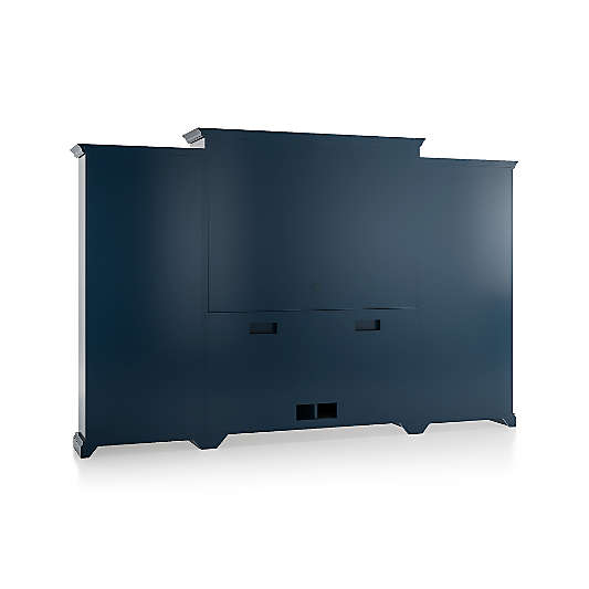 Cameo Indigo 4-Piece Entertainment Center with Storage Bookcases