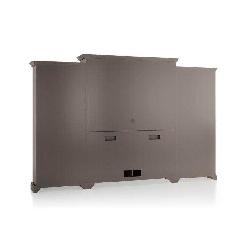 Cameo Grigio 4-Piece Entertainment Center with Storage Bookcase