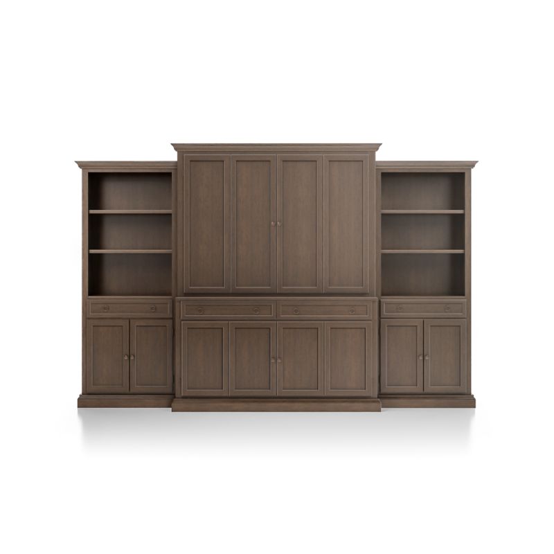 Cameo Pinot Lancaster 4-Piece Entertainment Center with Storage Bookcase