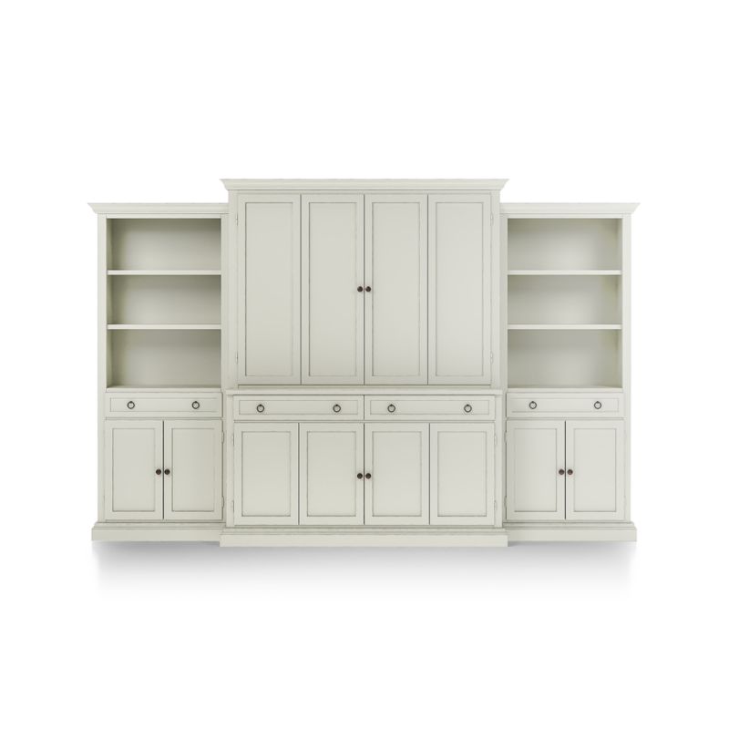 Cameo Vamelie 4-Piece Entertainment Center with Storage Bookcase