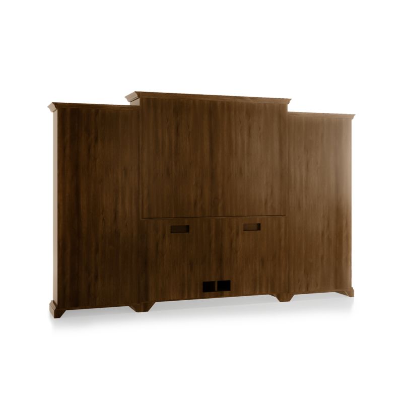 Cameo Nero Noce -Piece Entertainment Center with Open Bookcases