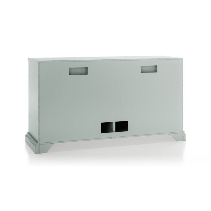 Cameo 62" Blue Grey Modular Storage Media Console with Glass Doors