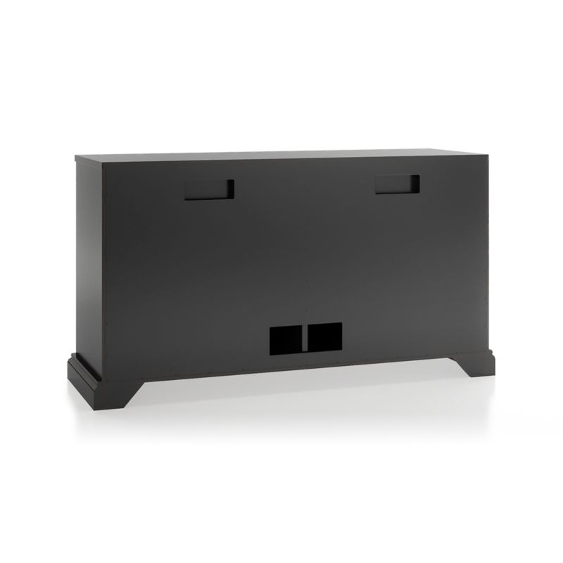 Cameo 62" Bruno Black Modular Storage Media Console with Glass Doors