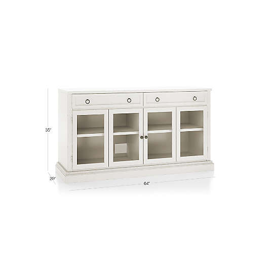 Cameo 62" Dama Modular Storage Media Console with Glass Doors