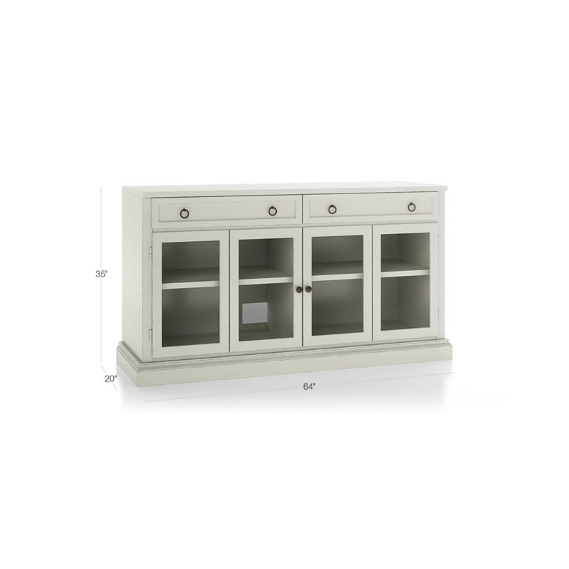 Cameo Vamelie 62" Modular Storage Media Console with Glass Doors