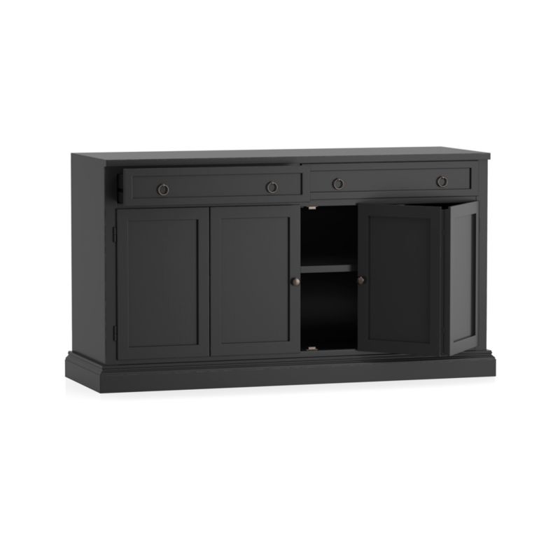 Cameo 62" Bruno Black Modular Storage Media Console