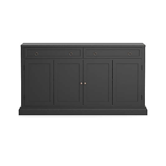 Cameo 62" Bruno Black Modular Storage Media Console