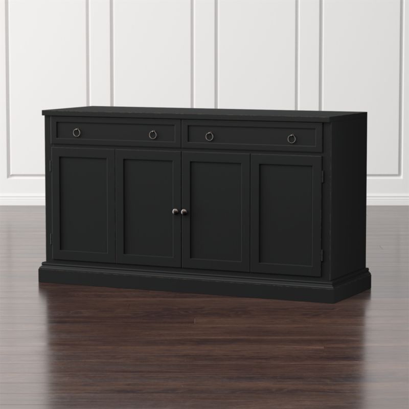 Cameo 62" Bruno Black Modular Storage Media Console