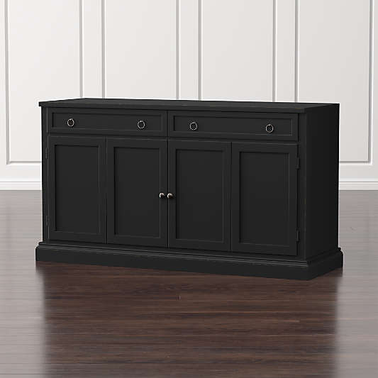 Cameo 62" Bruno Black Modular Storage Media Console