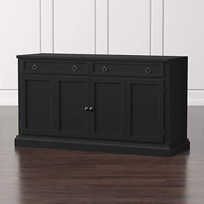 Cameo 62" Bruno Black Modular Storage Media Console