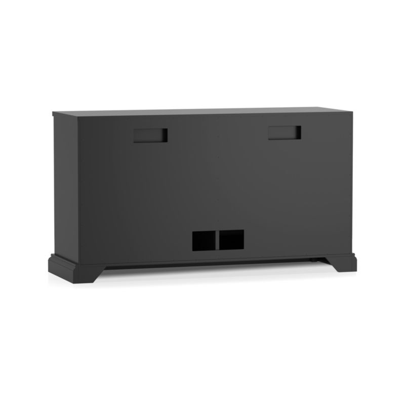 Cameo 62" Bruno Black Modular Storage Media Console with Glass Doors