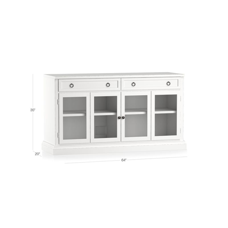 View Cameo 62" White Modular Storage Media Console with Glass Doors - image 2 of 8