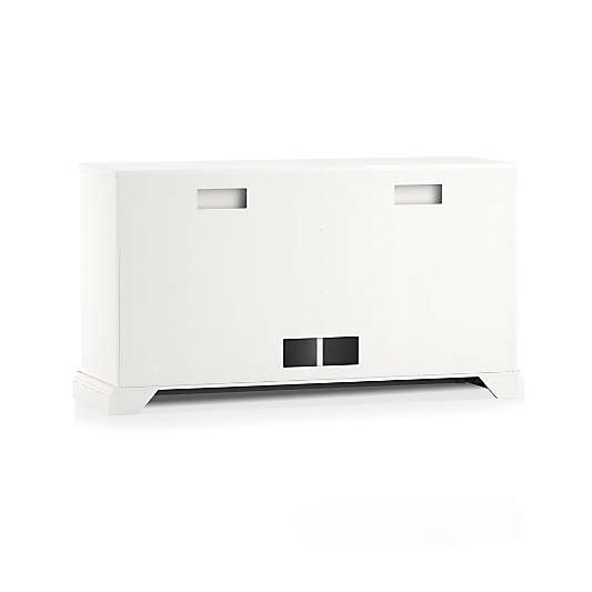 Cameo 62" White Modular Storage Media Console with Glass Doors